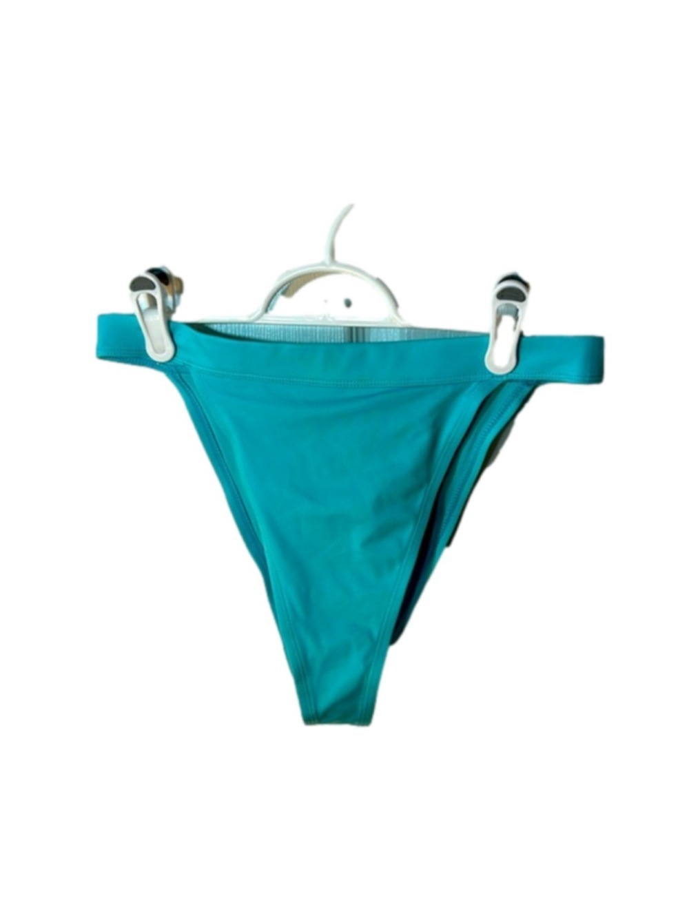 H&M Women's Size Medium Turquoise High-Waisted Swim bikini bottom Recycled Poly